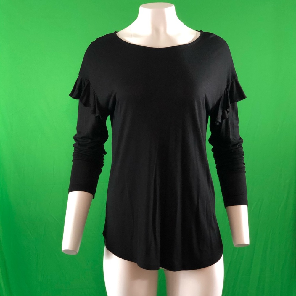 Drop Shoulder Ruffle Top